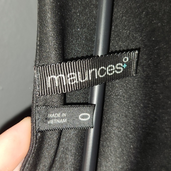 Maurices, black form-fitting blouse, size 0. - Picture 3 of 3